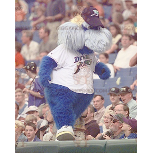 All Furry Blue Monster BIGGYMONKEY™ Mascot Costume –